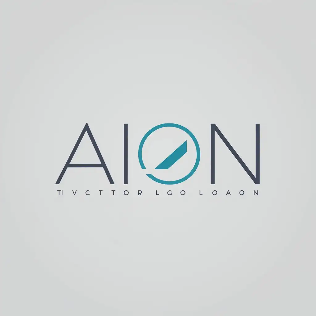 LOGO Design for Aion Minimalistic Typography with Midnight Blue Turquoise Green OffWhite for Medical Dental Industry