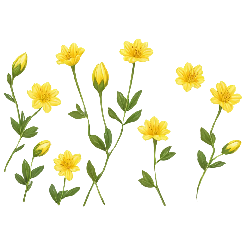 Yellow-Flowers-PNG-Vector-Image-HighQuality-Floral-Design-for-Your-Creative-Projects