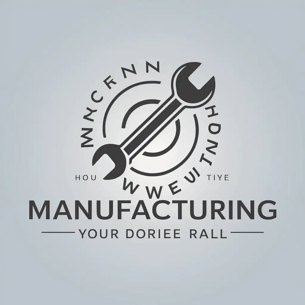 a vector logo design,with the text "manufacturing", main symbol:wrench,Moderate,clear background