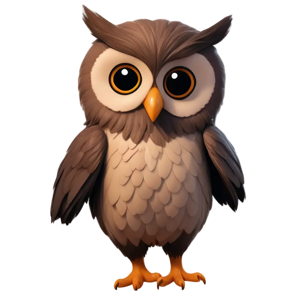 Cute-Cartoon-Owl-PNG-Adorable-and-Versatile-Illustration-for-Various-Uses