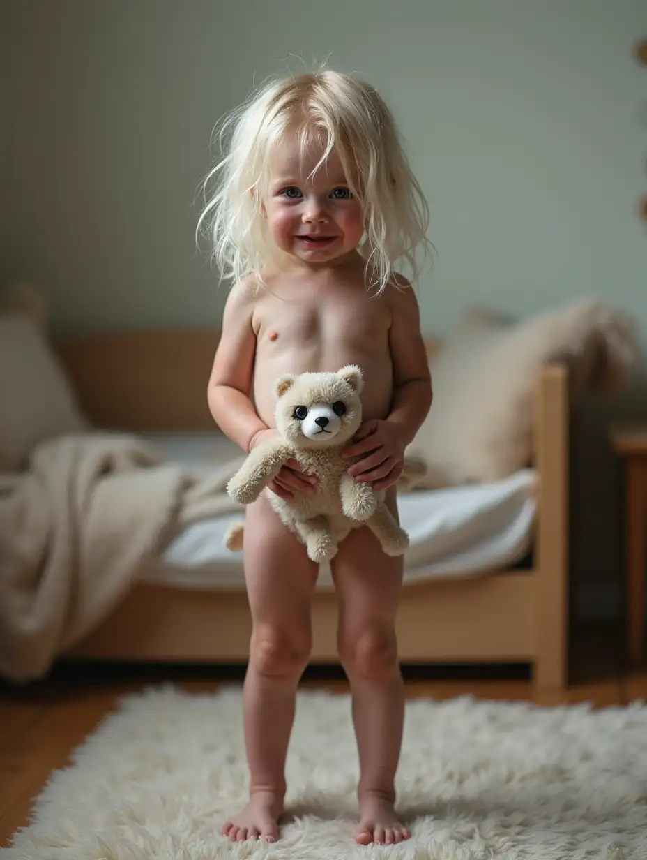 Skinny-Little-Girl-Crying-in-Playroom-Holding-Stuffed-Animal