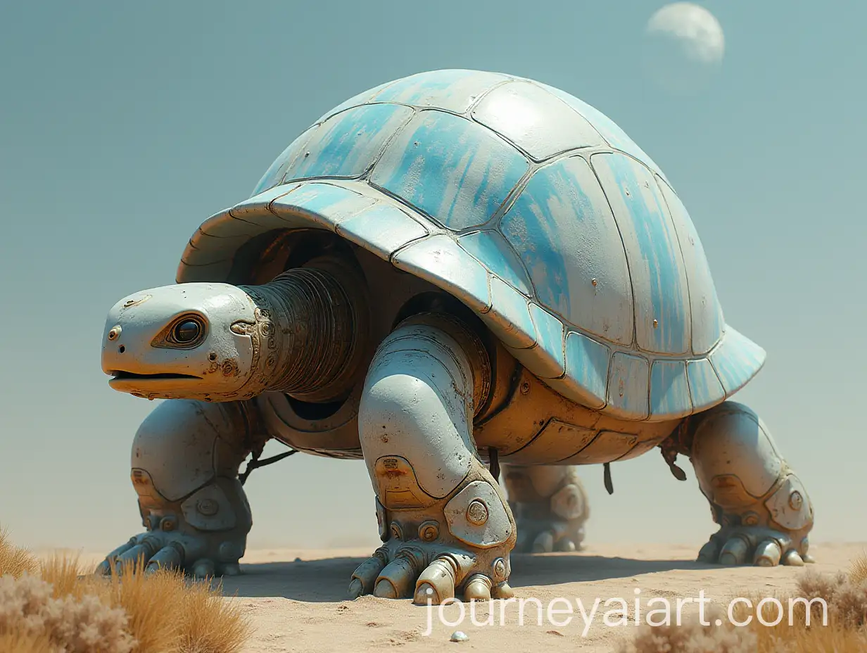 Giant-Mechanical-Turtle-Shell-of-Marble-with-GoldPlated-Legs-and-Army-of-Gods