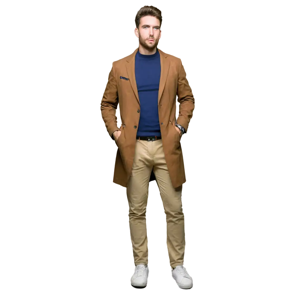 Man with coat pant