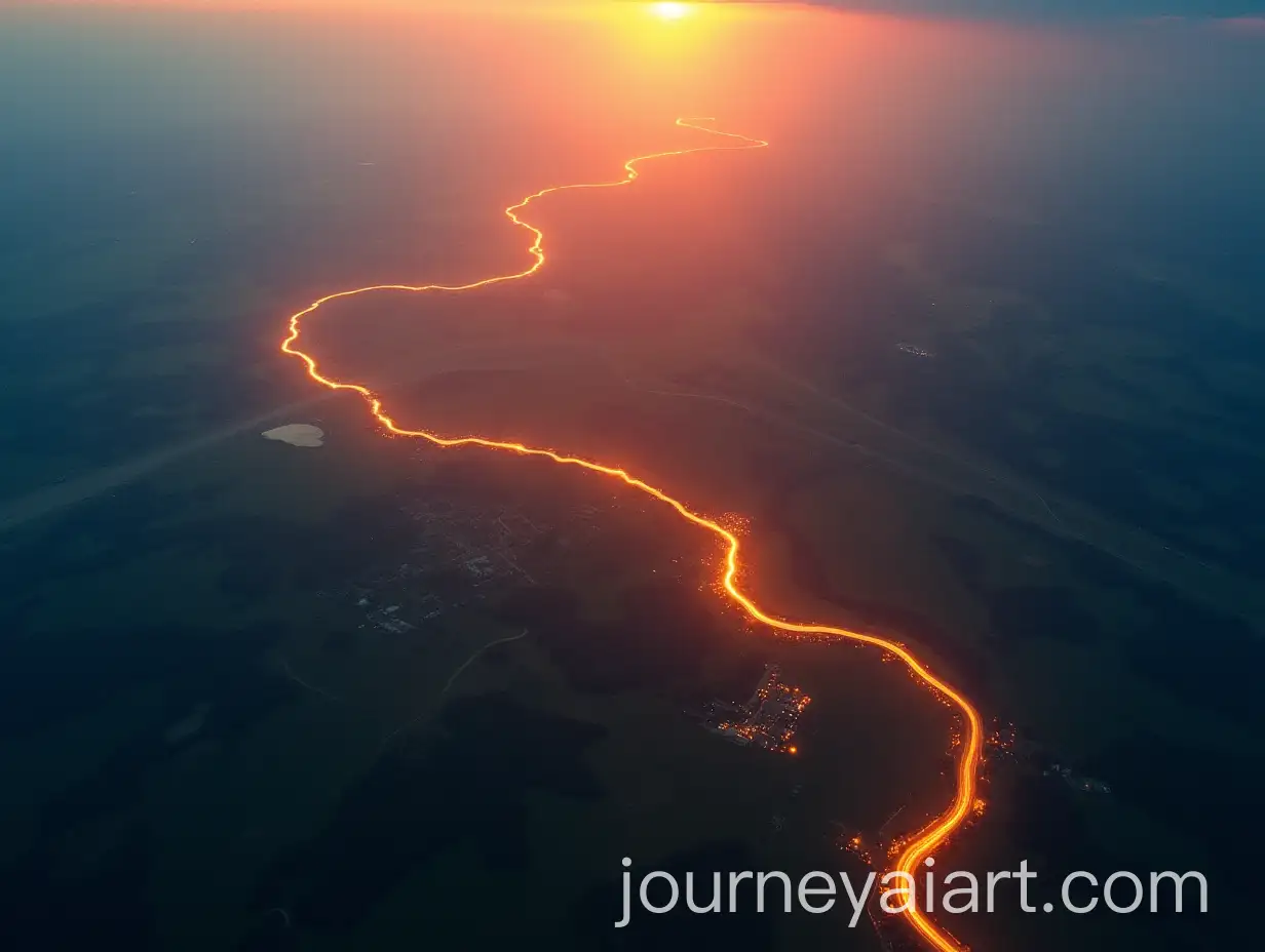 Aerial-View-of-a-Fluid-Landscape-Bathed-in-Morning-Light