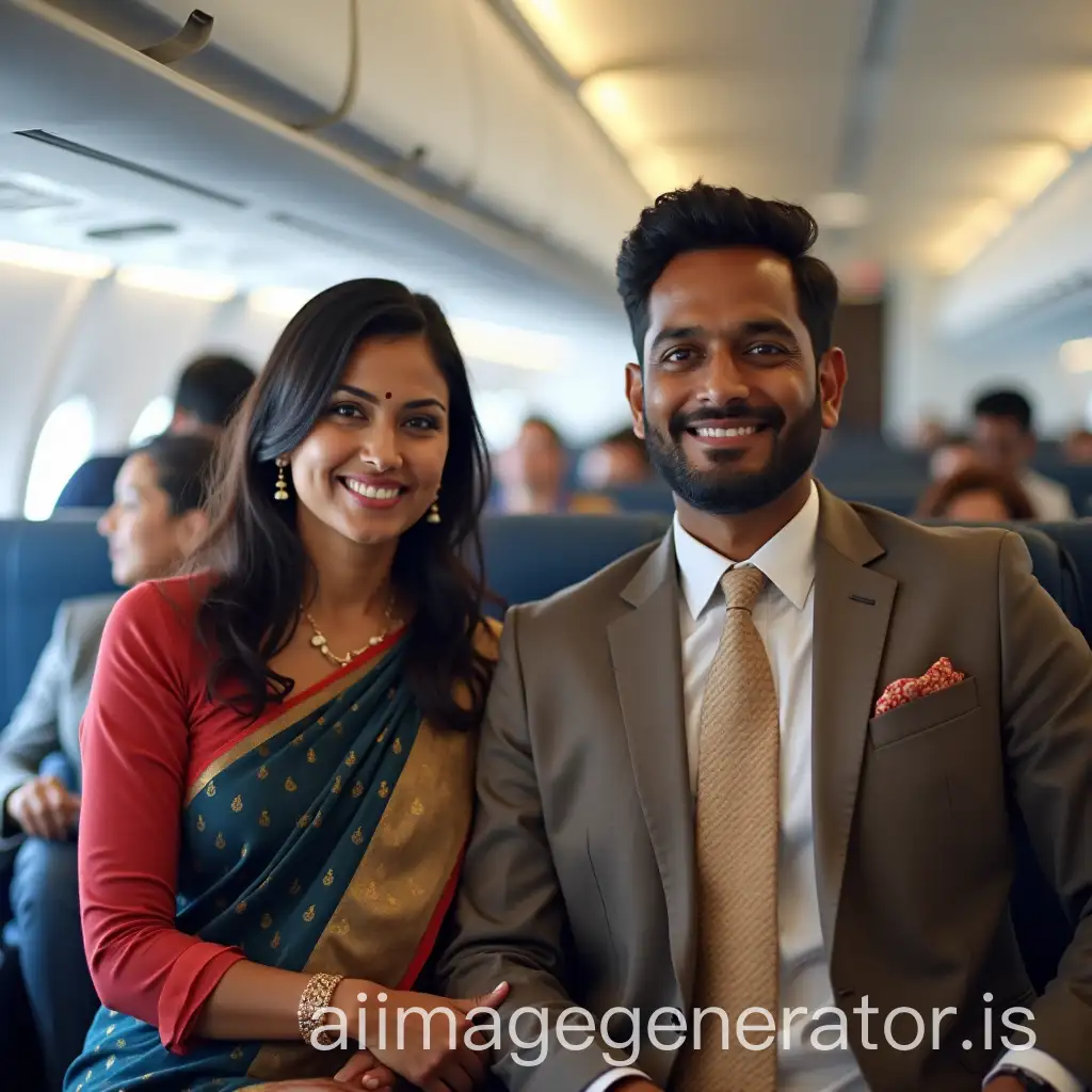 Bangladeshi-Man-and-Woman-Expressing-Happiness-with-Airline-Service-in-Formal-Attire