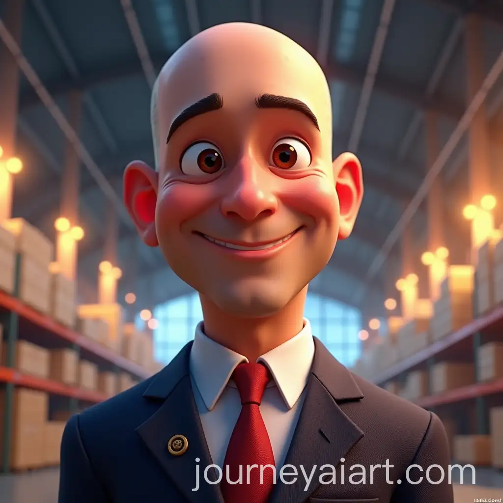 3DAI-Art-Prompt-Expansion-Animated-Portrait-of-Jeff-Bezos-in-Disney-Pixar-Style-with-Futuristic-Amazon-Warehouse-Background