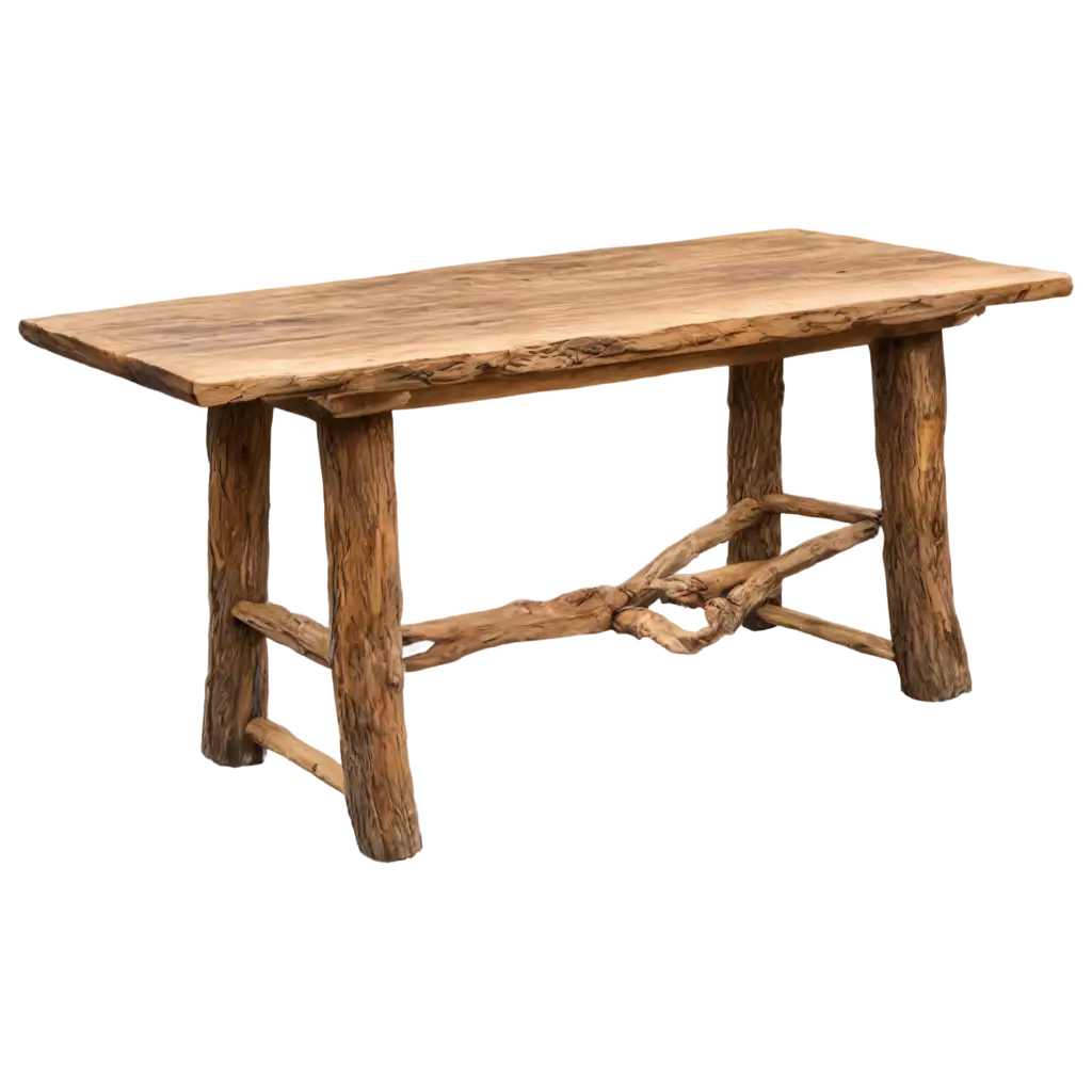 Rustic-Tree-Natural-Wood-Table-PNG-Image-HighQuality-and-Detailed-Representation