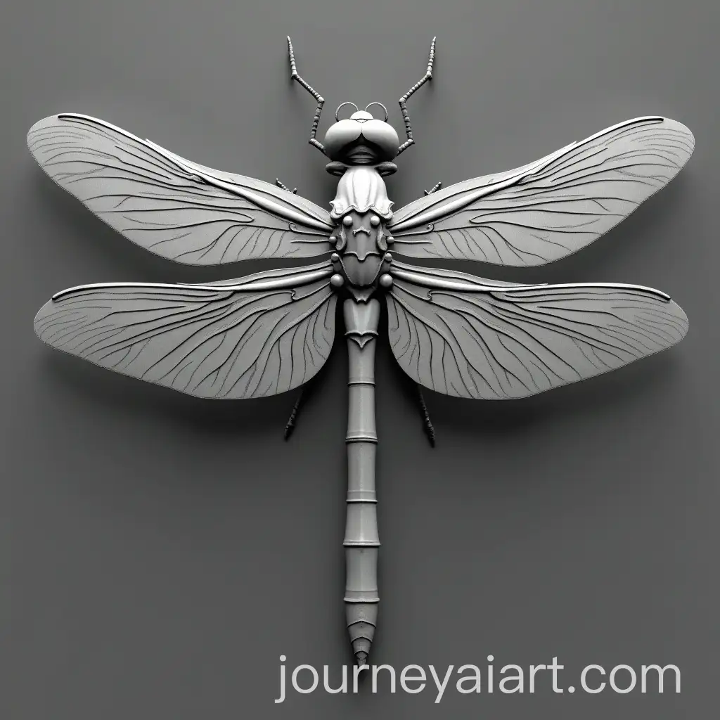 3D-Greyscale-Dragonfly-in-Detailed-Render