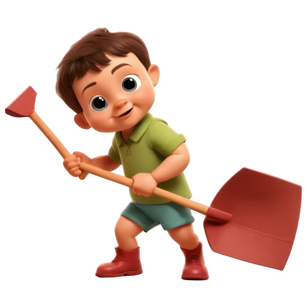 Cartoon-Baby-from-Barbuskins-with-Shovel-PNG-Image-Playful-and-Engaging-Artwork