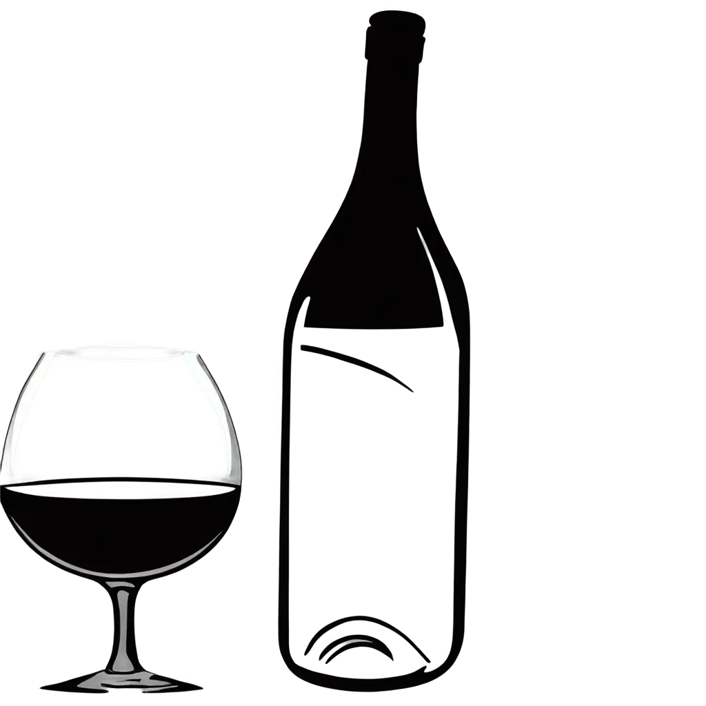 Wine-Bottle-Glass-Black-and-White-Logo-PNG-for-Versatile-Branding-and-Design