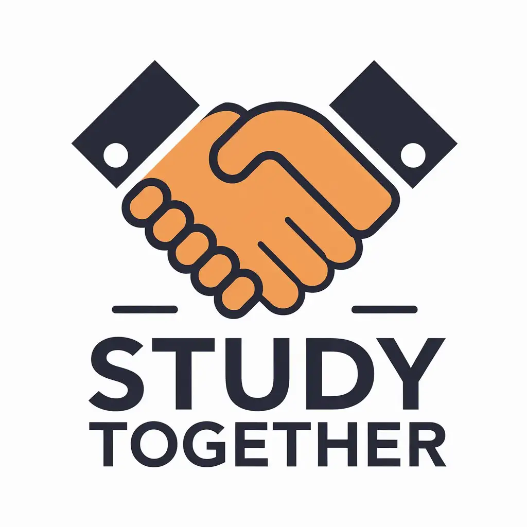 LOGO Design for Study Together Handshake Symbol with Modern Education Industry Theme