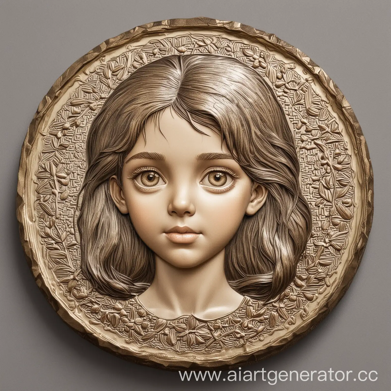 Patterned-Coin-Featuring-Girl-Inside