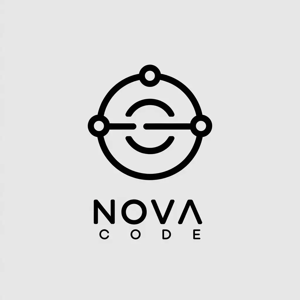 LOGO Design for Nova Code InternetThemed Moderate Style for Digital Industry