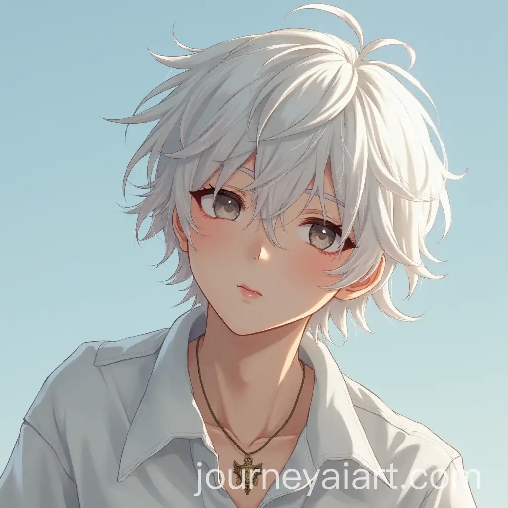 Jungkook-with-White-Hair-Portrait