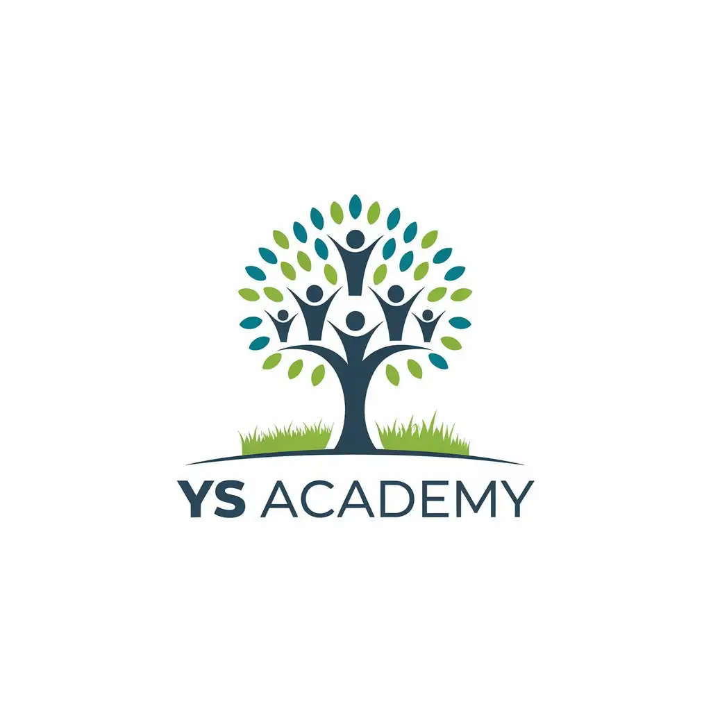 LOGO Design for YS ACADEMY Education for All with Modern Symbolism and Clear Background