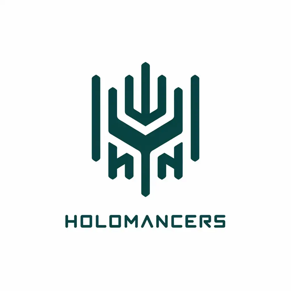 LOGO Design for HoloMancers Vector Logo with HM Symbol for Technology Industry