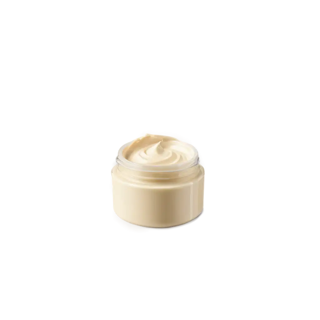 body cream with the lid open and the cream showing