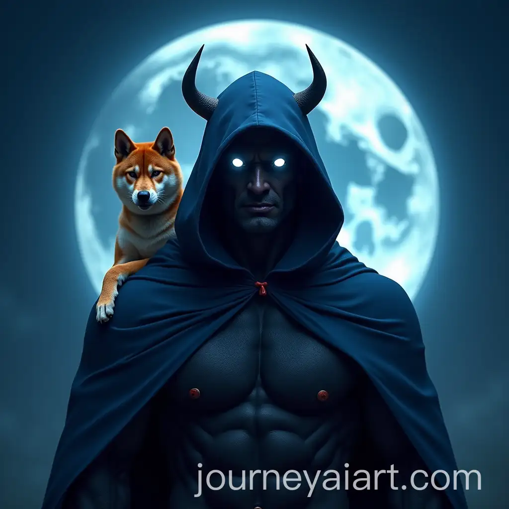 Mysterious-BullInspired-LinkedIn-Portrait-with-Shiba-Inu-and-Glowing-Moon