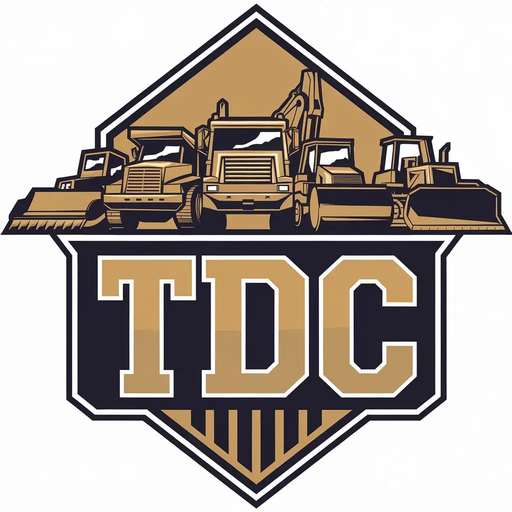 LOGO Design For TDC Vector Design with Construction Equipment Theme