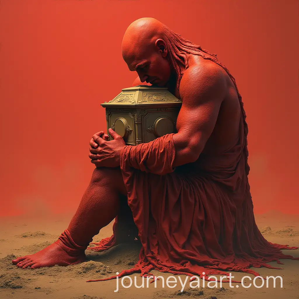 Giant-Embracing-Temple-in-a-Red-Telluric-Landscape