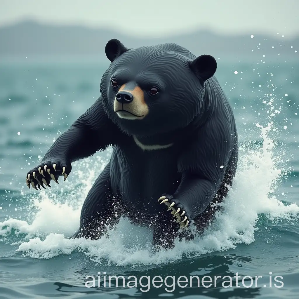 Black-Bear-withAI-Art-Prompt-Expansion-Flippers-and-Winds