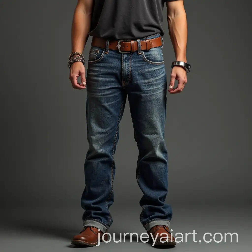 Teenager-in-Jeans-Belt-Shirt-and-Handcuffs-Realistic-AI-Art