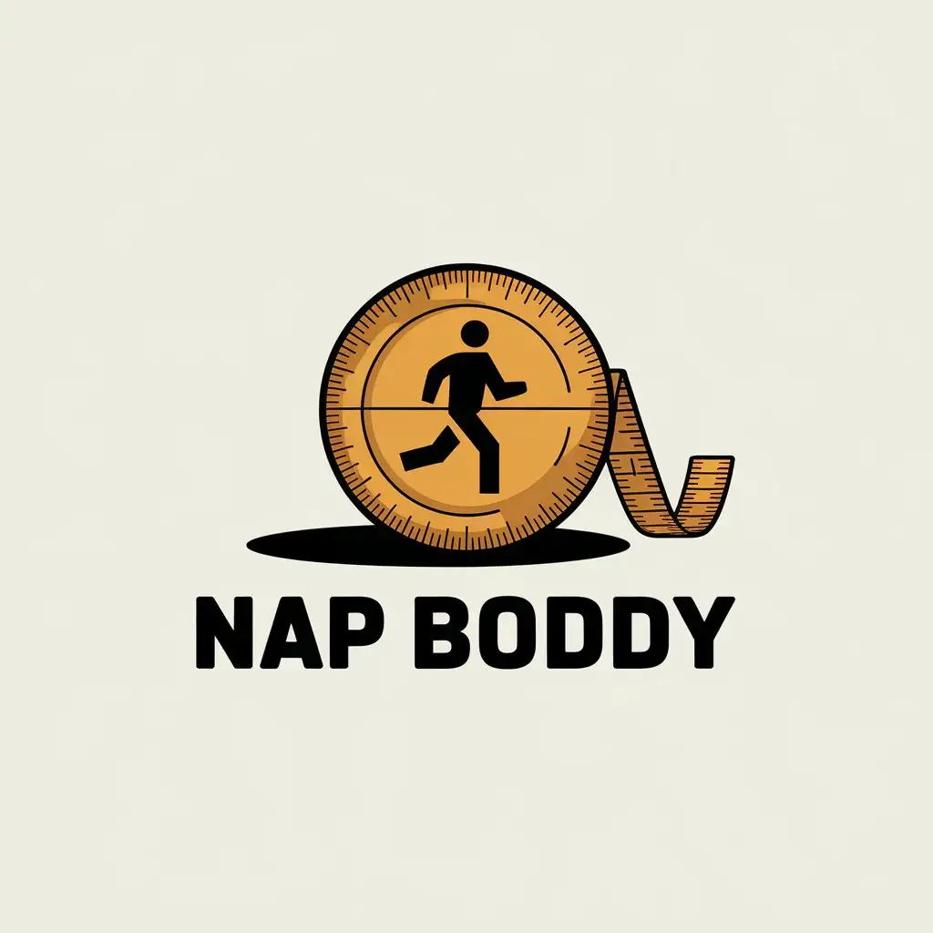 LOGO Design for Nap Boddy Vector Design with Inch Tape Men Body Theme