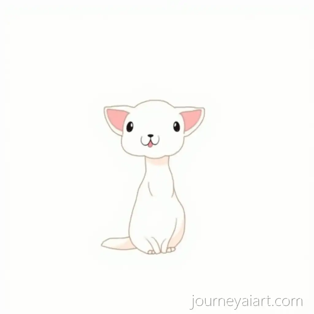 Cute-White-Weasel-Cartoon-Character-with-a-Friendly-GCute-white-weasel-illustrationaze