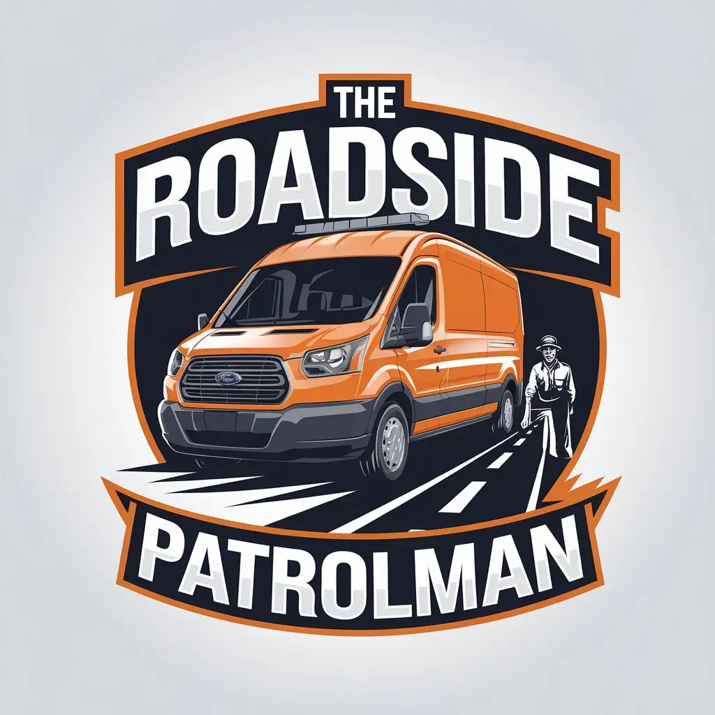 LOGO Design for The Roadside Patrolman Ford Transit Orange Road and Patrolman Theme