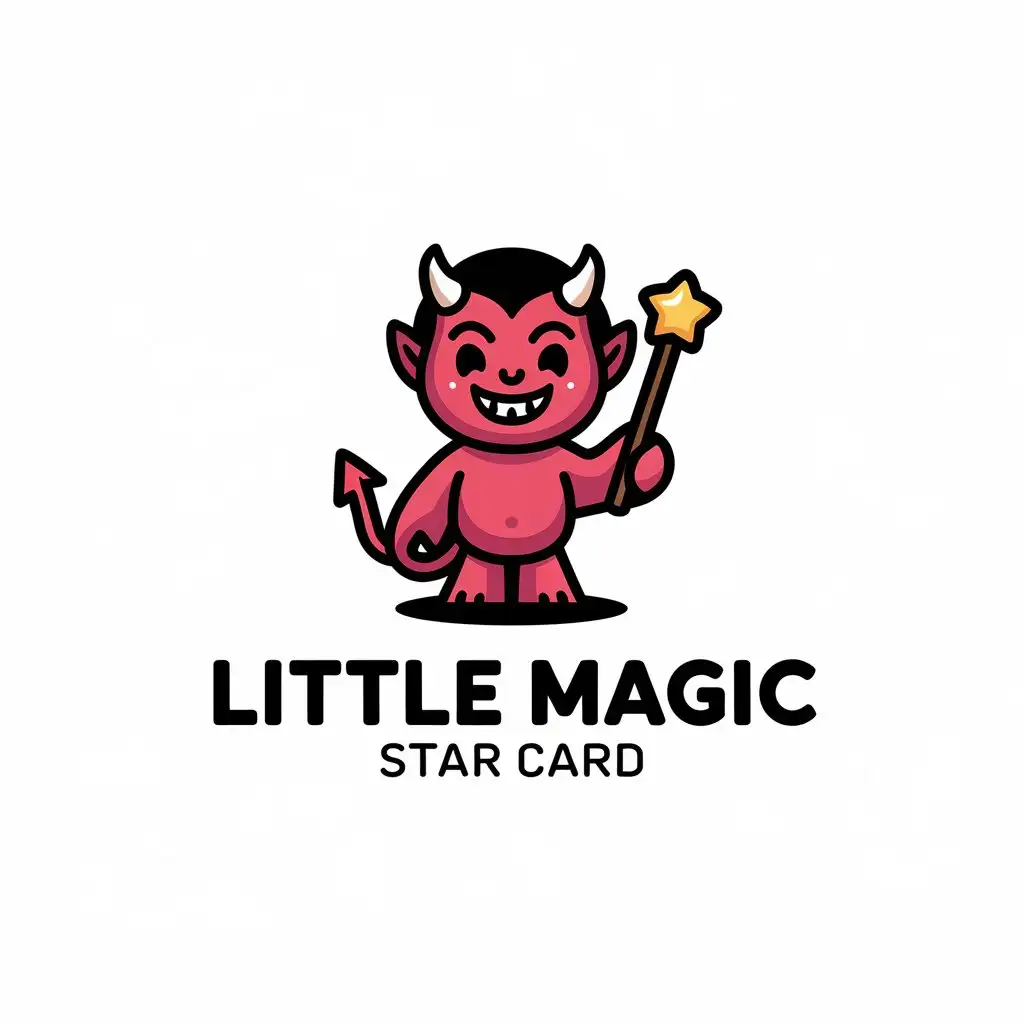 LOGO Design for Little Magic Star Card Demon Symbol with Moderate Style for Entertainment Industry