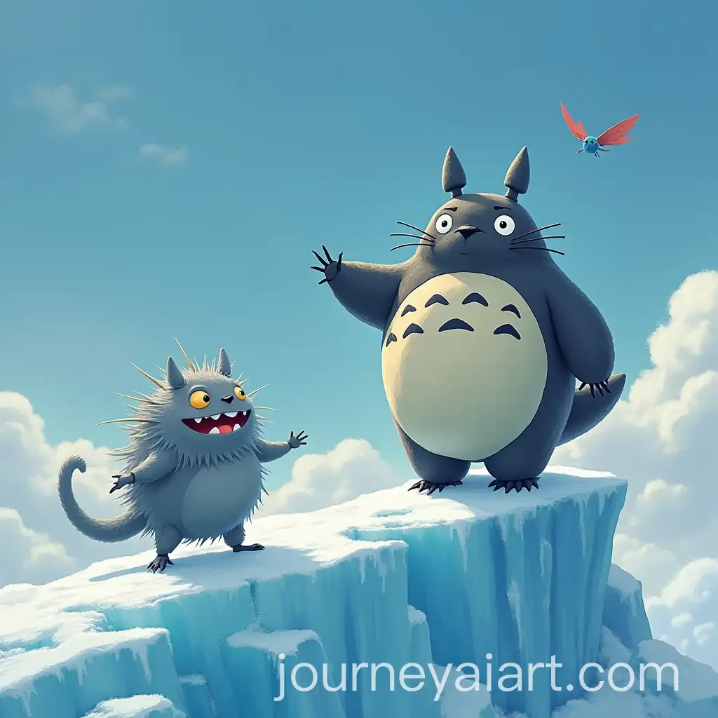 Totoro-Dancing-with-Pennywise-on-an-Ice-Mountain