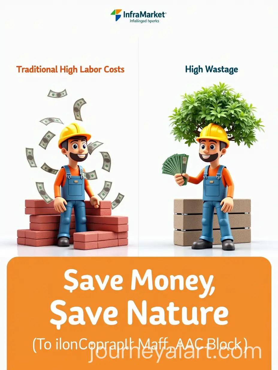 Construction-Workers-Comparing-Traditional-Bricks-vs-InfraMarket-AAC-Blocks-for-Cost-Savings-and-Sustainability