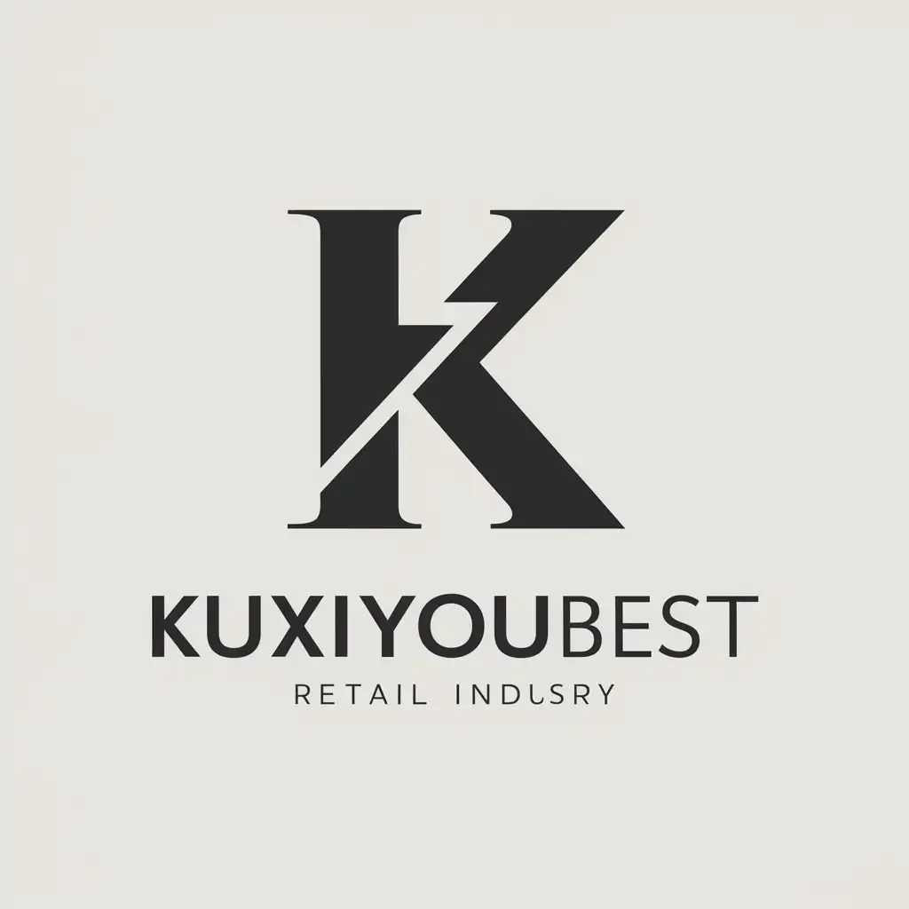 LOGO Design For Kuxiyoubest Clean and Modern Vector Logo with k x Symbol for Retail Industry