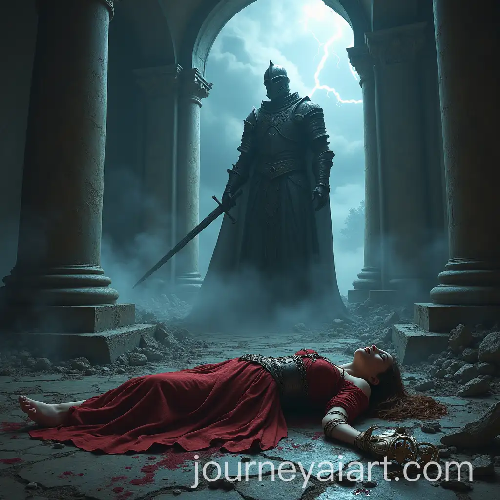 Fallen-Queen-in-a-Ruined-Throne-Room-After-Battle