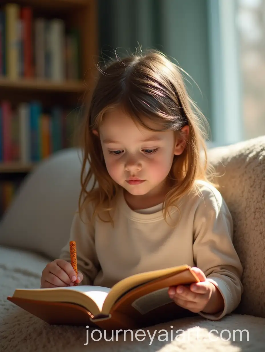 Young-Girl-Reading-a-Book-in-a-Cozy-Room