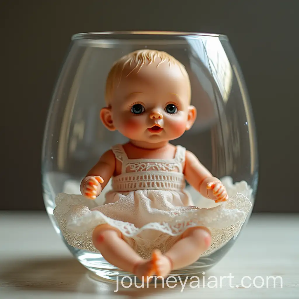 Baby-Doll-Encased-in-Glass-Display