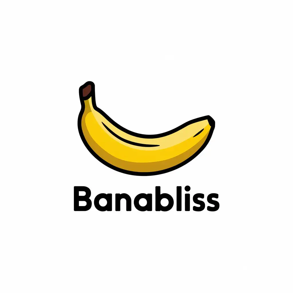 LOGO-Design-for-Banabliss-Vector-Logo-with-Pisang-Symbol-for-the-Restaurant-Industry