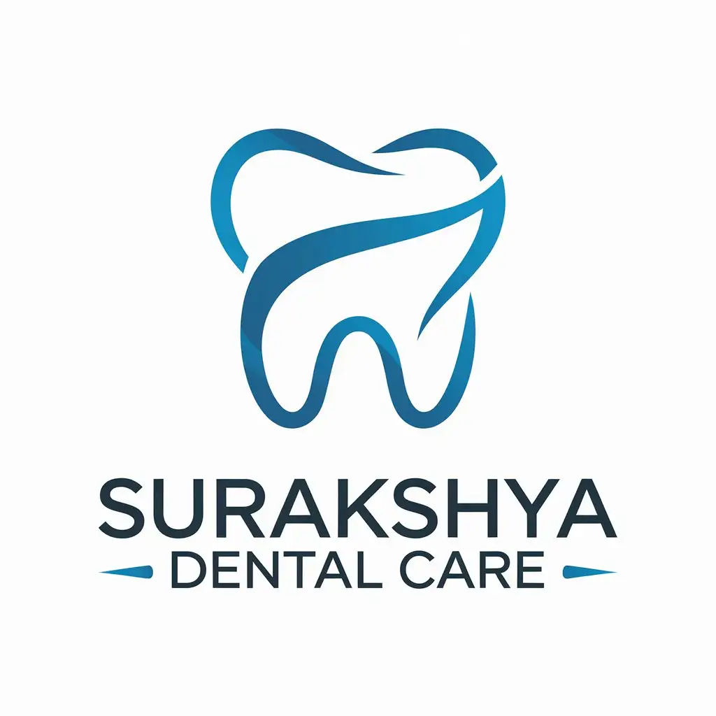 LOGO Design for Surakshya Dental Care Vector Design with Teeth Symbol for Medical Dental Industry