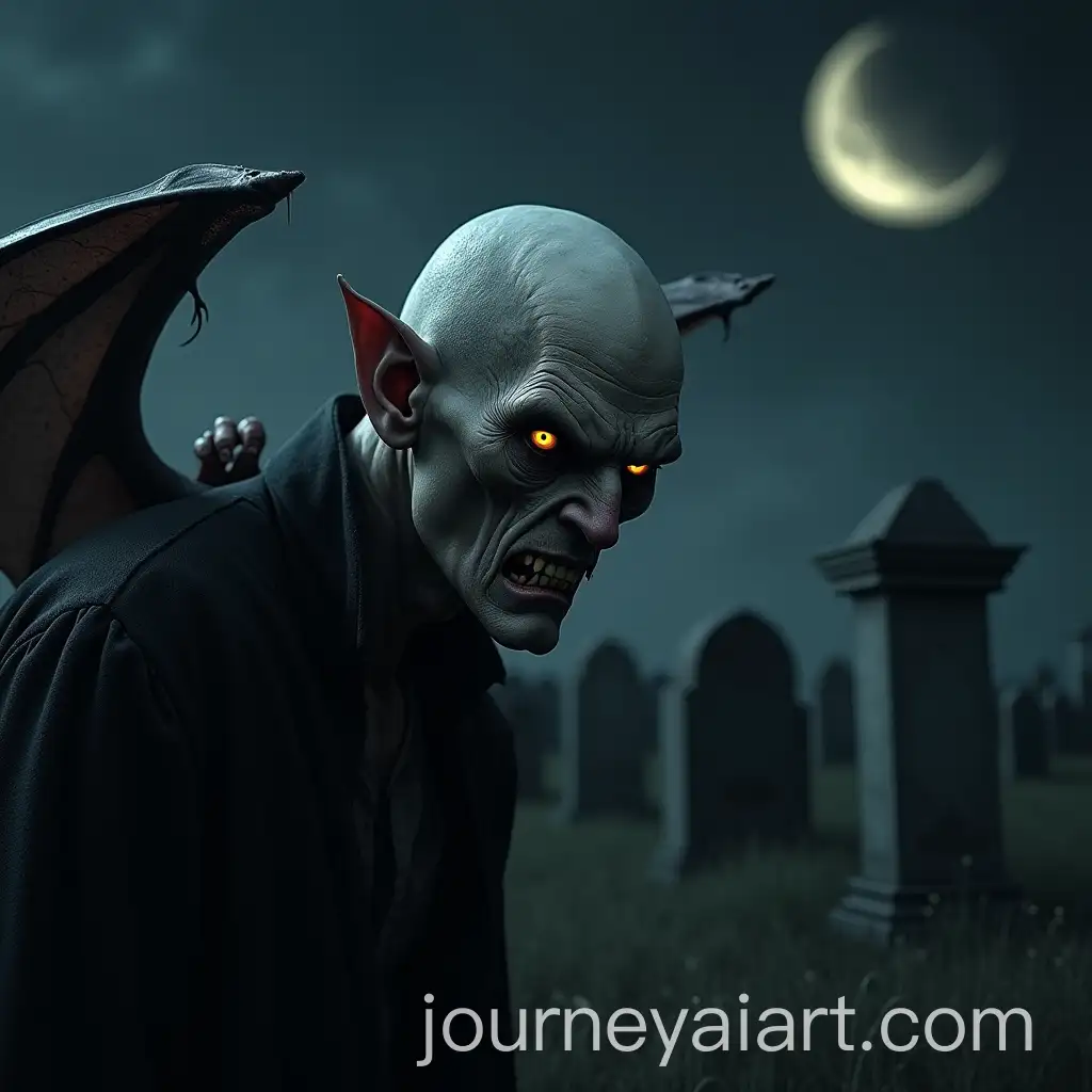 Sinister-Vampire-with-Bat-Winged-Creature-in-Moonlit-Cemetery