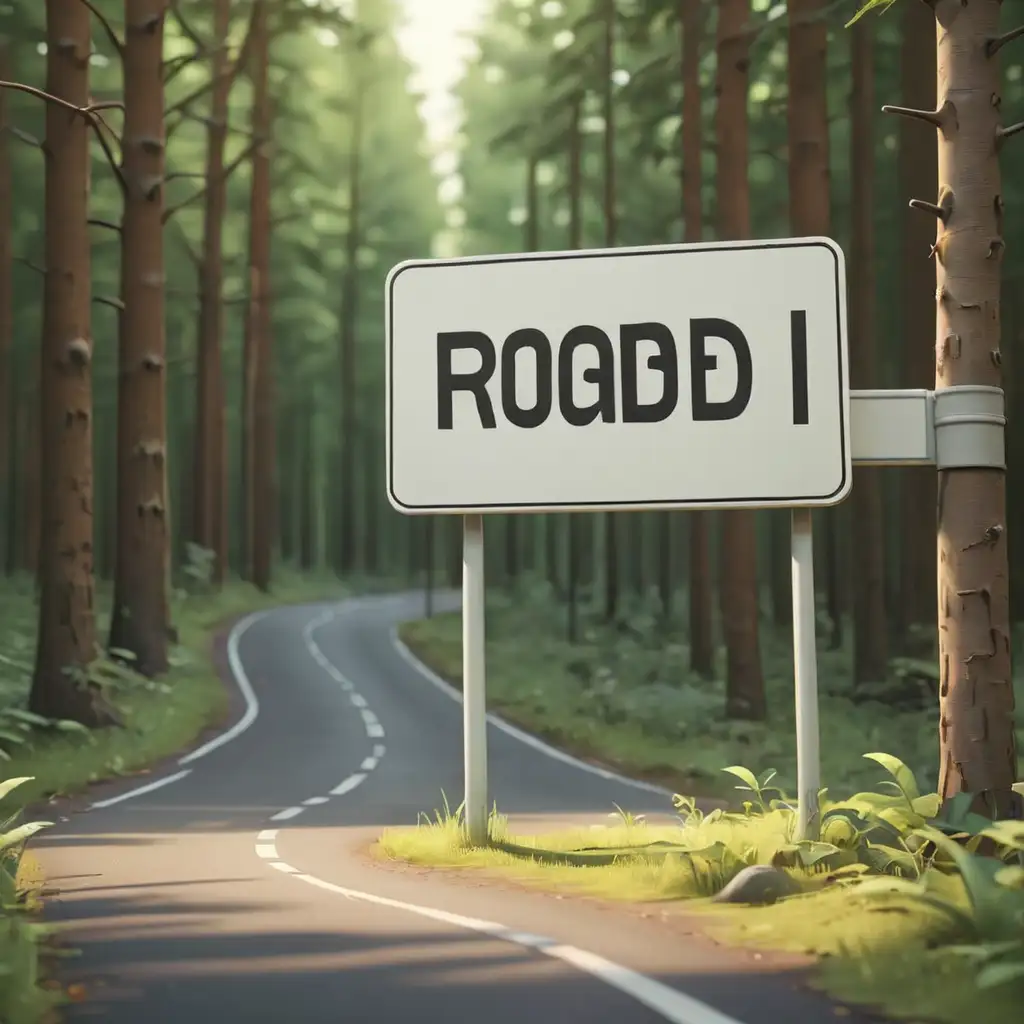 Bright-Cartoon-Forest-3D-Scene-with-Large-Road-Sign