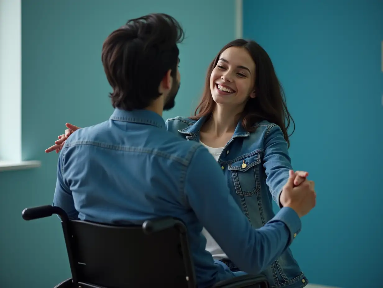 Young-Man-in-Wheelchair-Dancing-with-Woman-in-Blue-Denim-Jacket