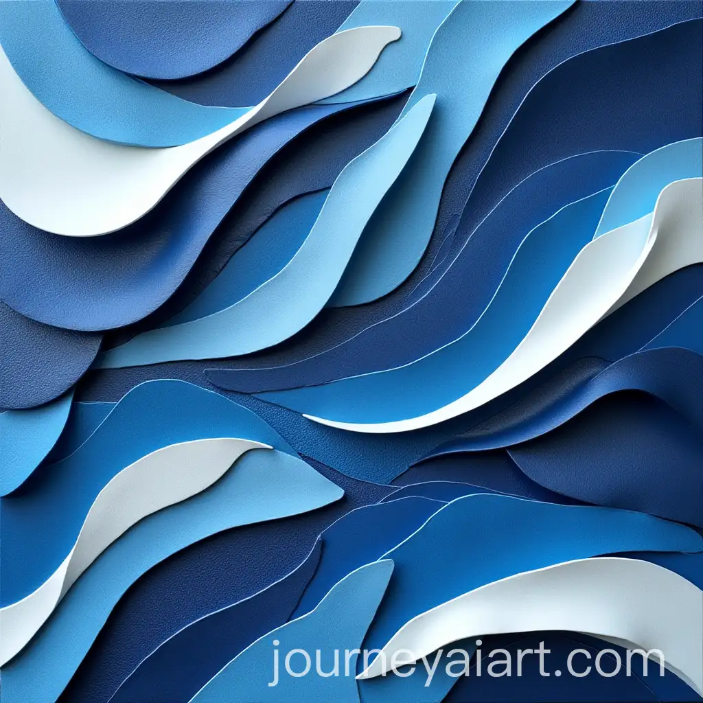 3D-Curved-Line-Relief-Design-Composition-with-Black-White-and-Blue-Materials