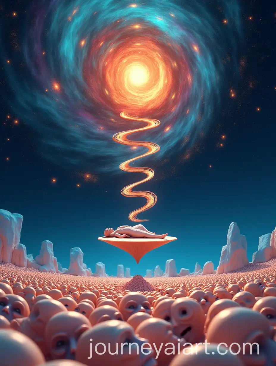 Abstract-3D-Claymation-of-Unsettling-Faces-and-Cosmic-Vortex-in-a-Vast-Field