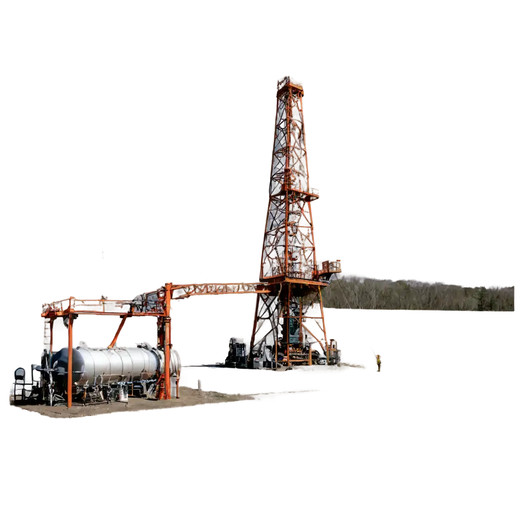 HighResolution-PNG-of-a-Gas-Well-or-Fracking-Operation-for-Detailed-Environmental-and-Industrial-Depictions