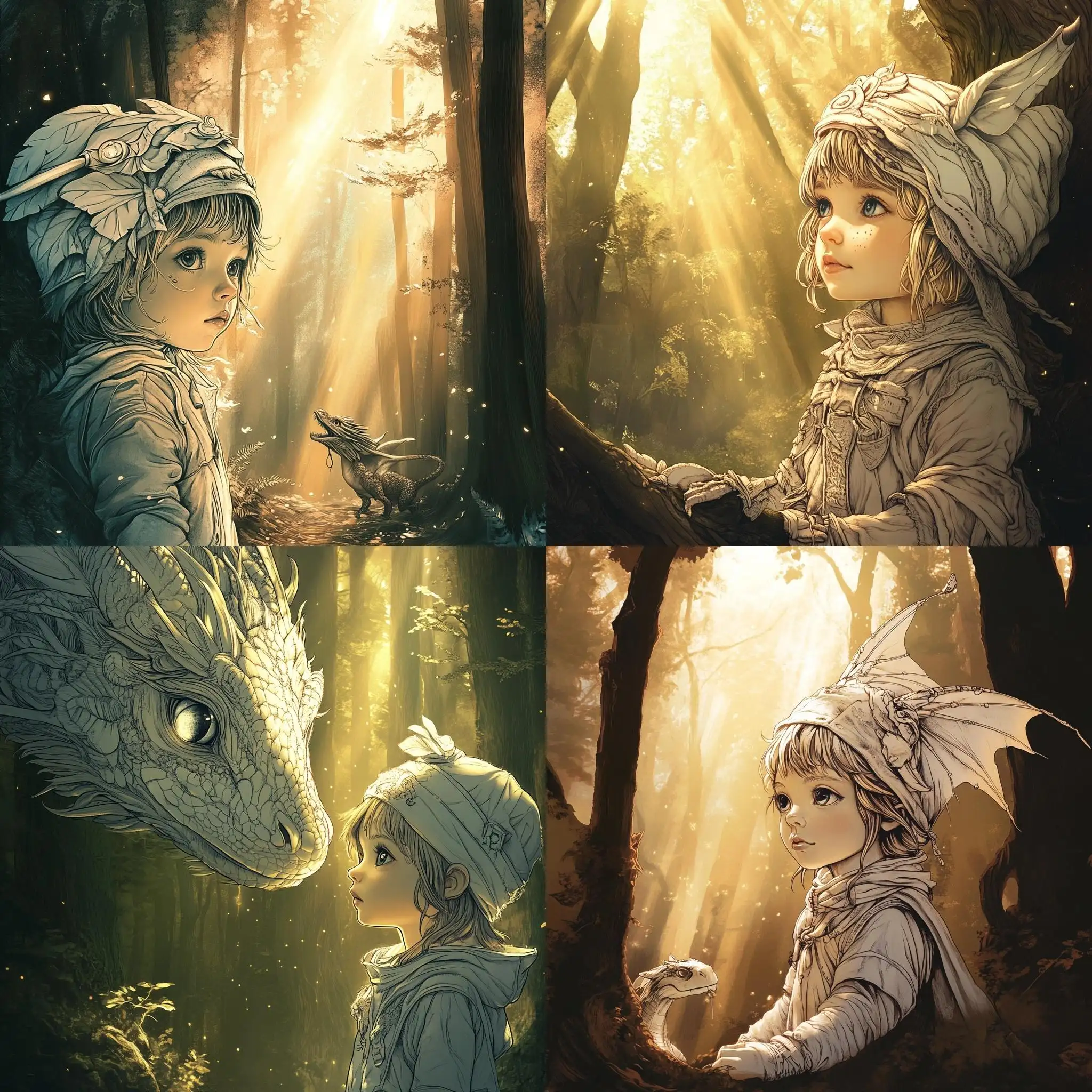 Magical-Forest-Encounter-Luna-and-the-Dragon-in-a-Serene-Fantasy-Setting