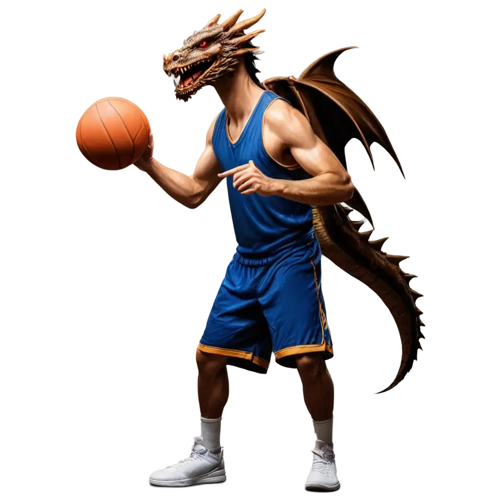 Dynamic-Basketball-Player-with-Dragon-Head-PNG-Image