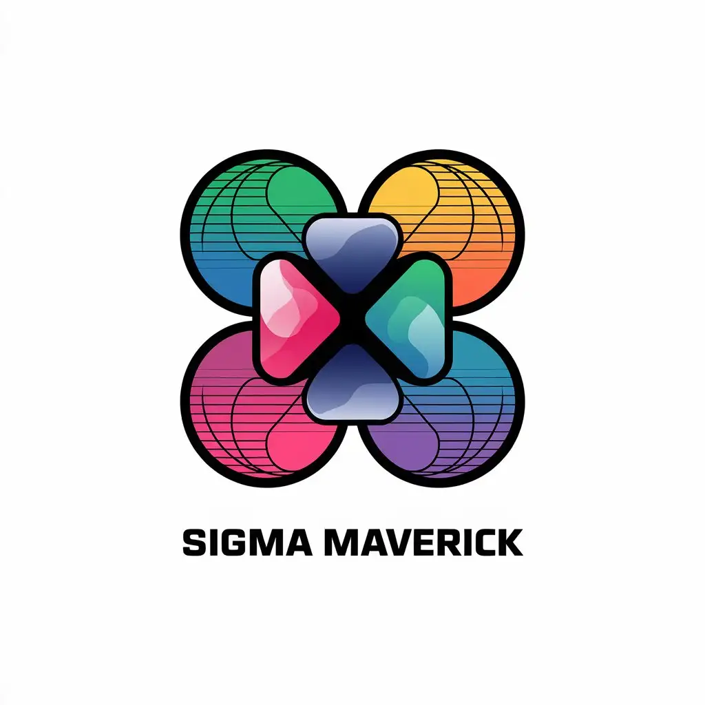 LOGO Design for Sigma Maverick Abstract Digital Artist Inspired by 1990s Aesthetic