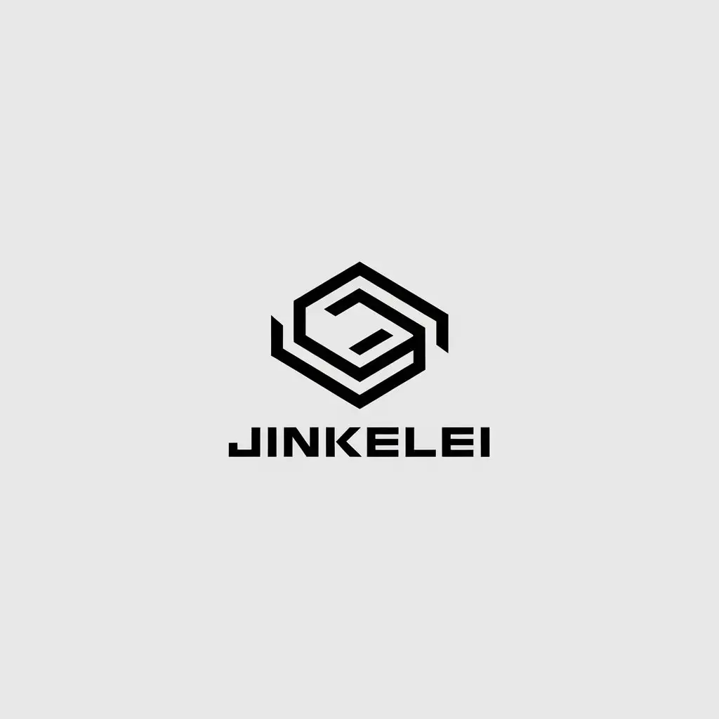 a vector logo design,with the text "Jinkelei", main symbol:geometric,Minimalistic,be used in Automotive industry,clear background