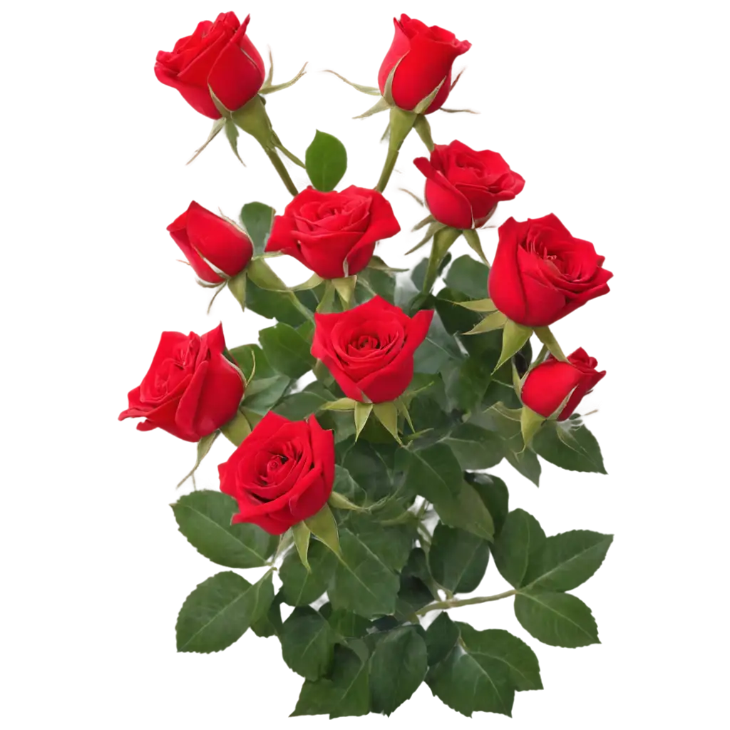 HighQuality-PNG-Image-of-a-Cluster-of-Red-Roses-Perfect-for-Digital-Use