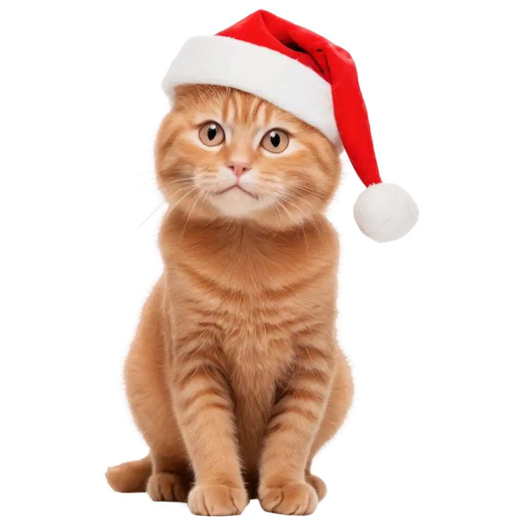 Funny-Ginger-Cat-in-Santa-Clauss-Red-Hat-PNG-Image-Perfect-for-Holiday-Designs